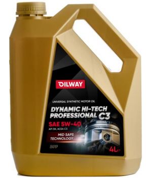 Моторное масло Oilway Dynamic Hi-Tech Professional C3 5W-40, 4л