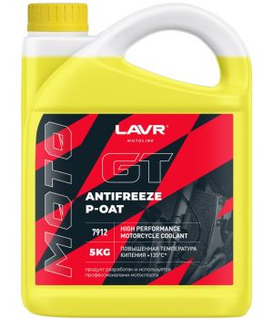 Антифриз для мотоциклов LAVR MOTO GT P-OAT Ln7912, 5кг