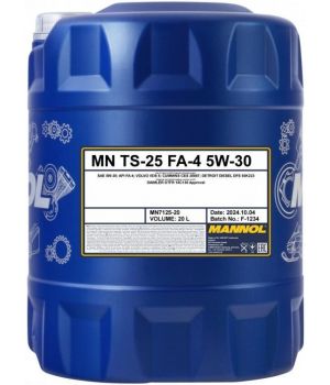 Моторное масло MANNOL 7125 TS-25 FA-4 5W-30, 20л