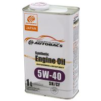 Моторное масло AUTOBACS Synthetic Engine Oil 5W-40 SN/CF, 1л