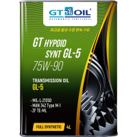 Трансмиссионное масло GT OIL GT Hypoid Synt 75W-90 GL-5, 4л