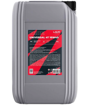 Моторное масло LAVR MOTO RIDE UNIVERSAL 4T 10W-40 SM, 20л