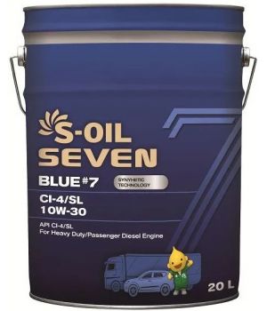Моторное масло S-OIL SEVEN BLUE #7 CI-4/SL 10W-40, 20л