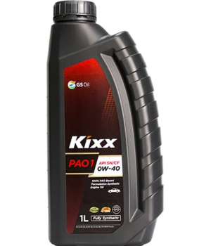 Моторное масло Kixx PAO 1 SN 0W-40, 1л