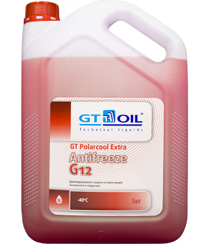Антифриз готовый GT OIL GT PolarCool Extra G12 красный, 5кг
