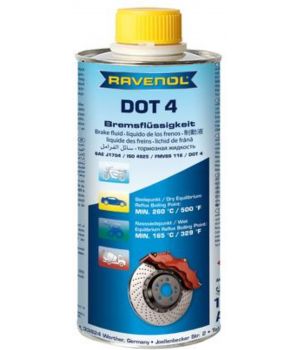 Тормозная жидкость RAVENOL DOT 4, 500мл