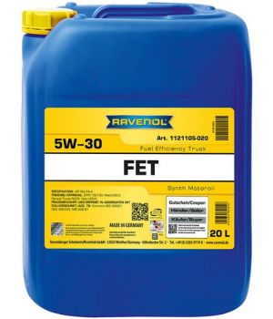 Моторное масло RAVENOL FET Fuel Efficiency Truck 5W-30, 20л