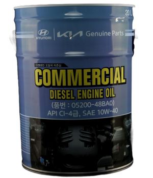 Моторное масло Hyundai/Kia Commercial Diesel 10W-40 CI-4, 20л