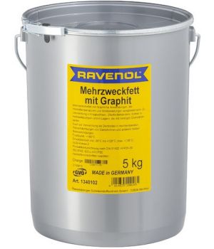 Смазка с графитом RAVENOL Mehrzweckfett m. Graphit, 5кг