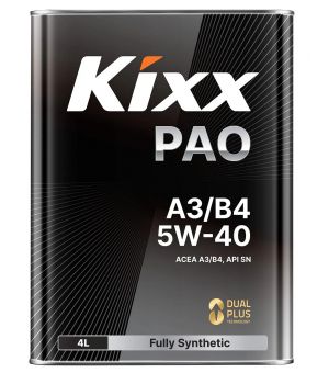 Моторное масло Kixx PAO А3/В4 5W-40, 4л