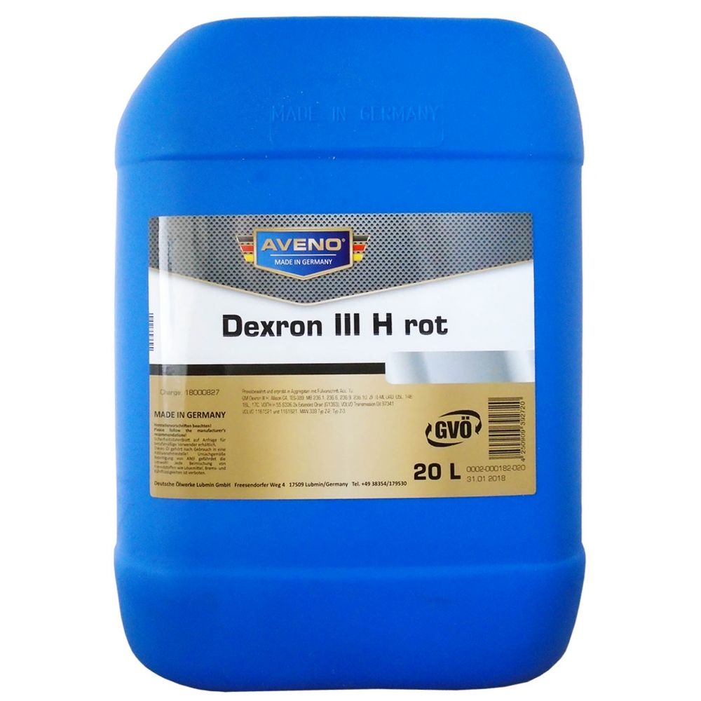 Трансмиссионное масло AVENO ATF Dexron IIIH, 20л